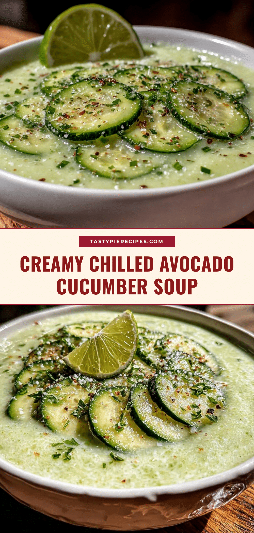 fresh chilled avocado cucumber soup recipe