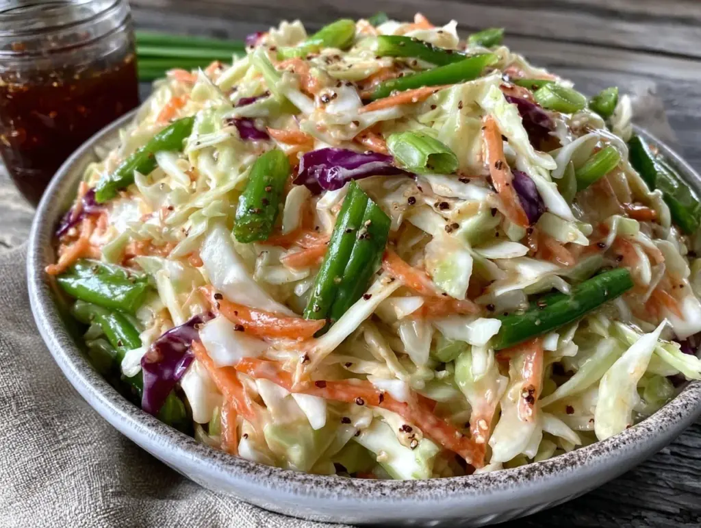 fresh honey mustard coleslaw - featured image