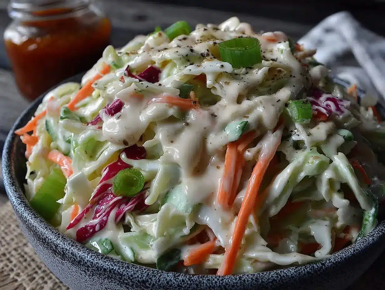 fresh honey mustard coleslaw preparation steps