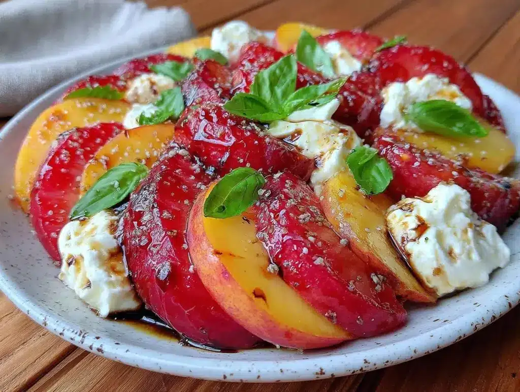 Fresh Nectarine Caprese Salad - featured image