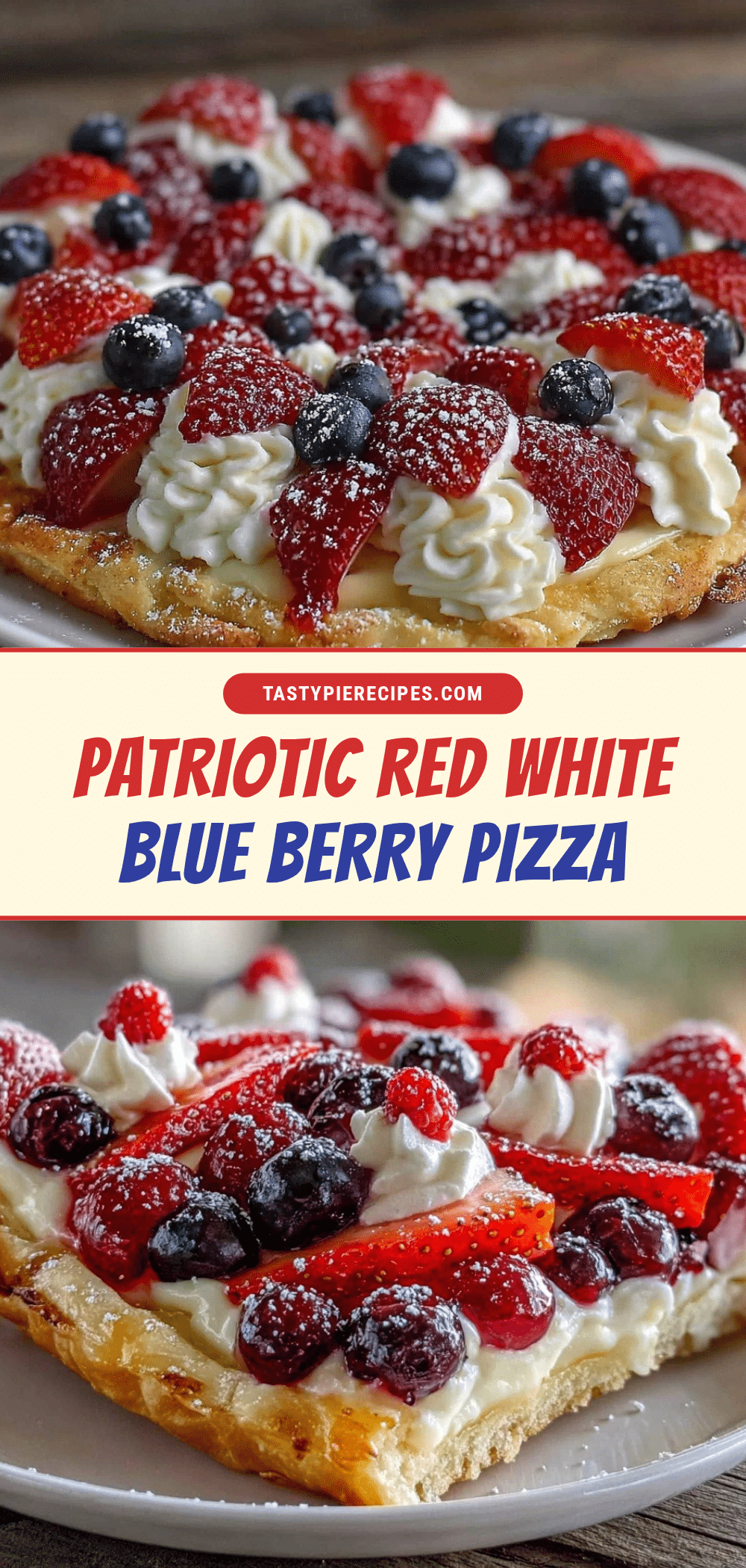fresh red white and blue berry patriotic fruit pizza recipe