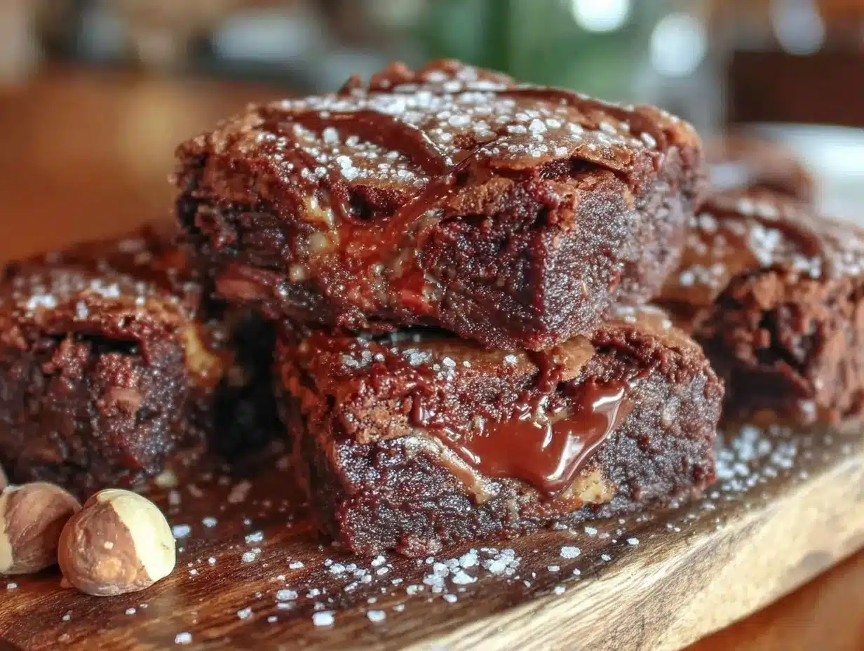 fudgy nutella brownies preparation steps