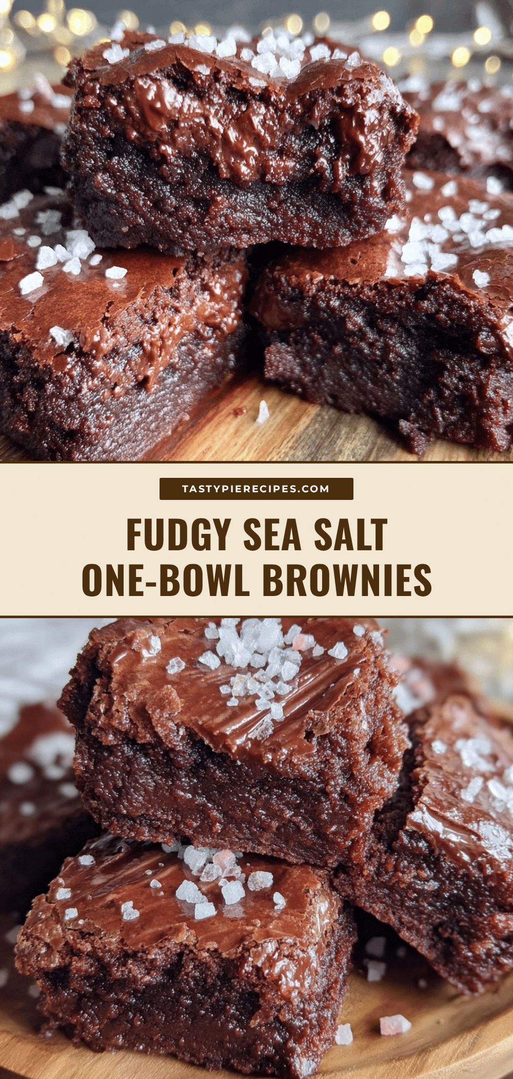 fudgy one-bowl brownies with sea salt recipe