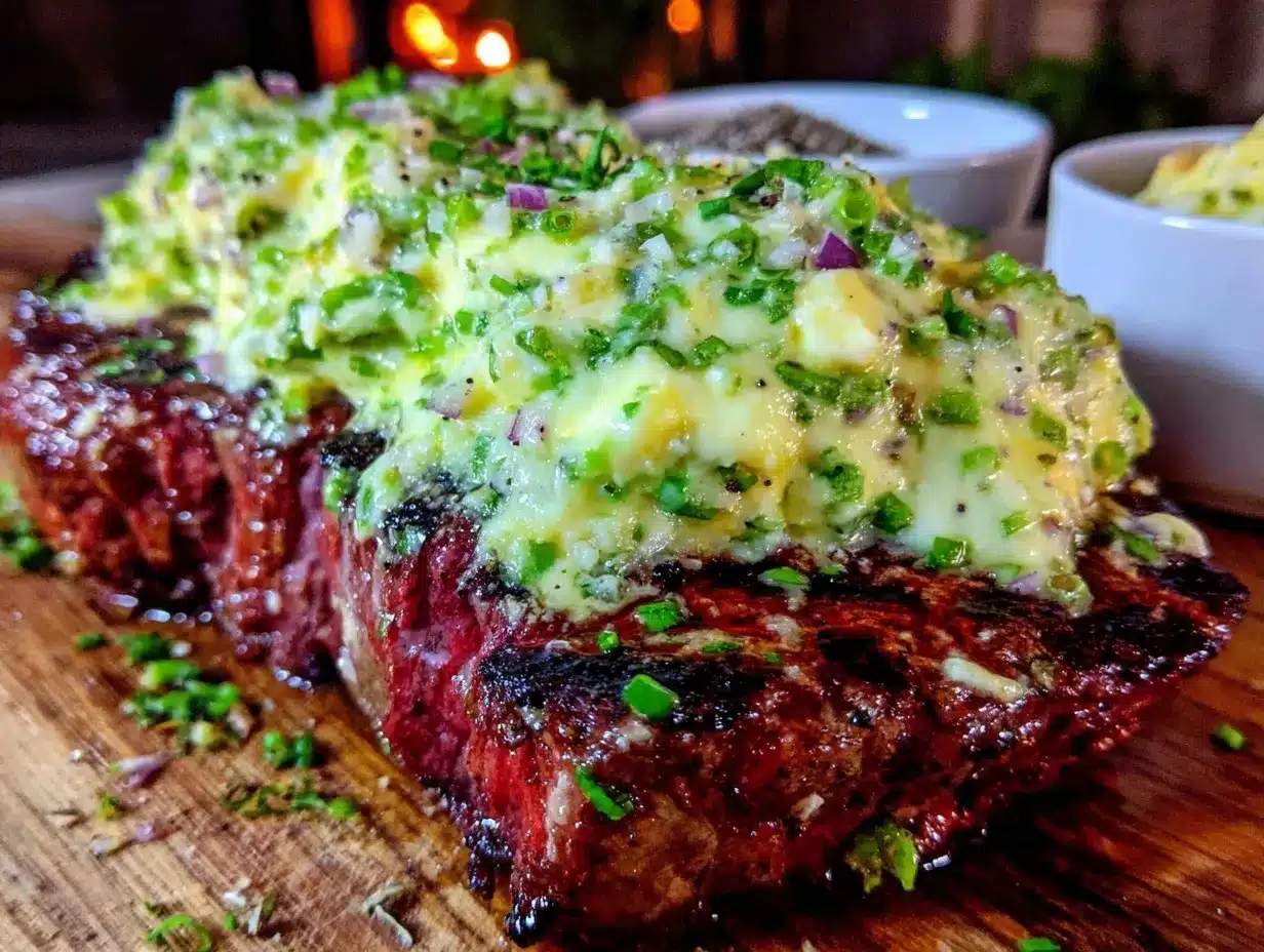 garlic scape herb compound butter preparation steps