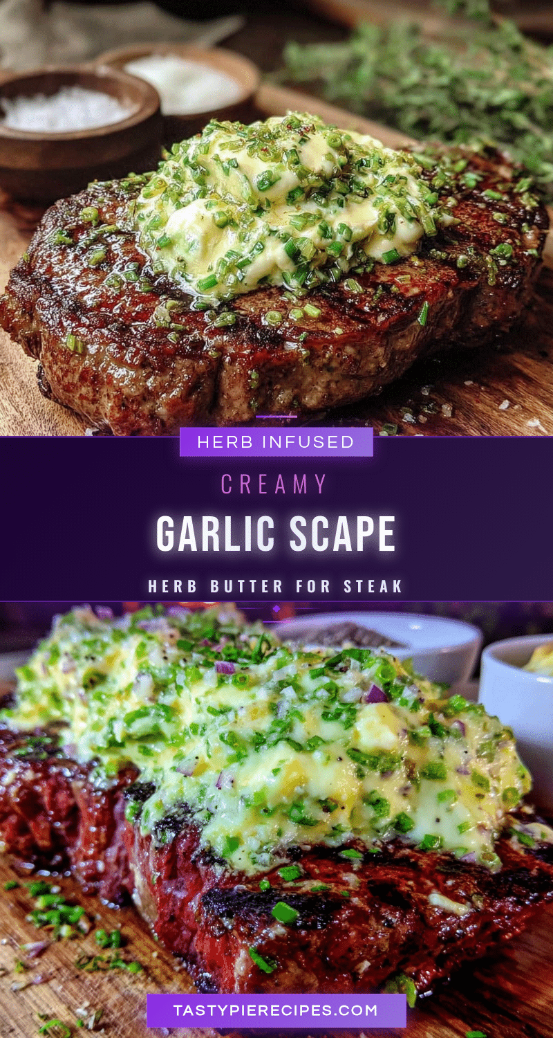 garlic scape herb compound butter recipe