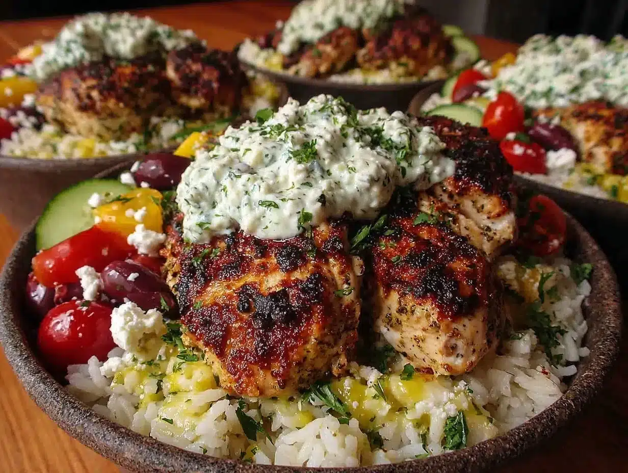 Greek Chicken Bowls preparation steps