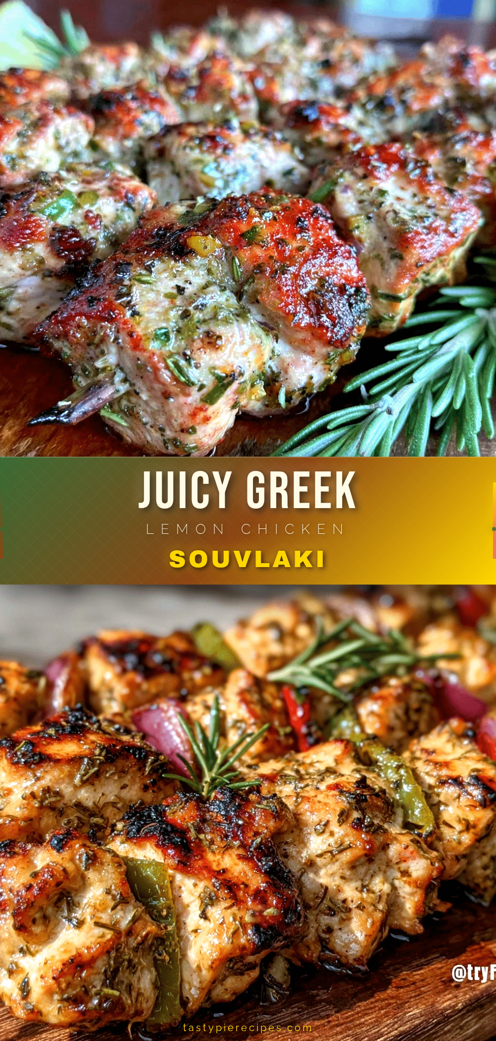 Greek lemon chicken souvlaki skewers recipe