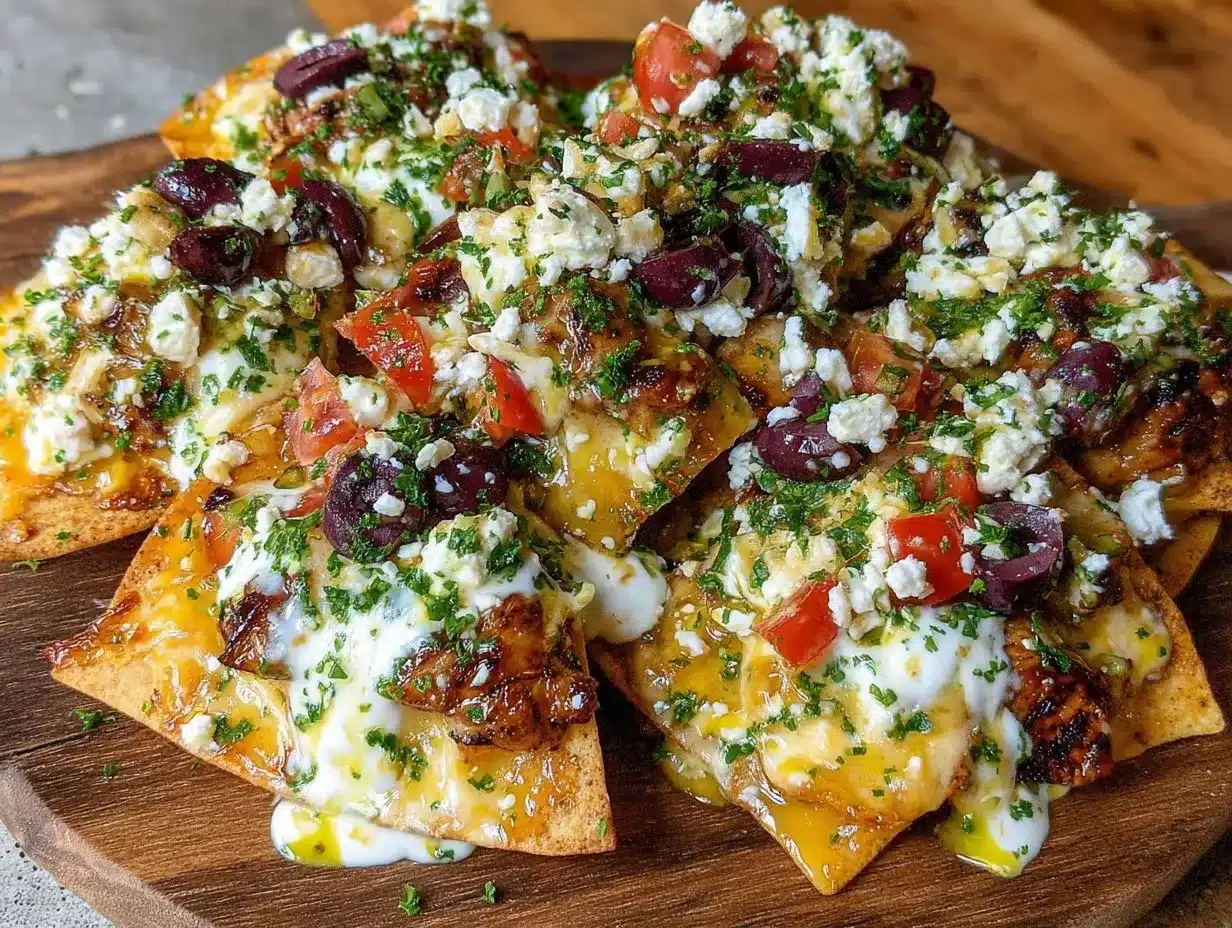 Greek Nachos preparation steps