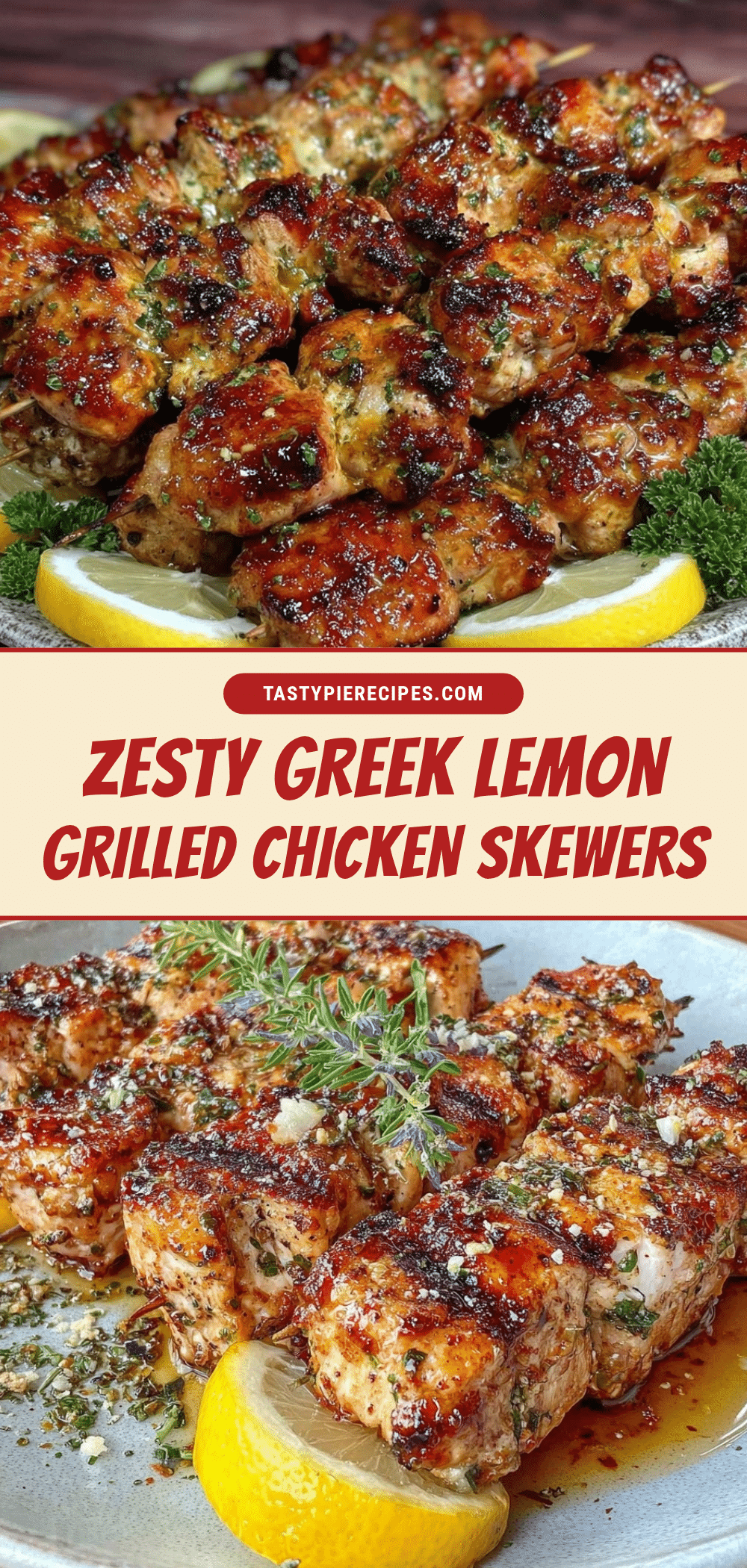 Greek-style grilled chicken skewers recipe