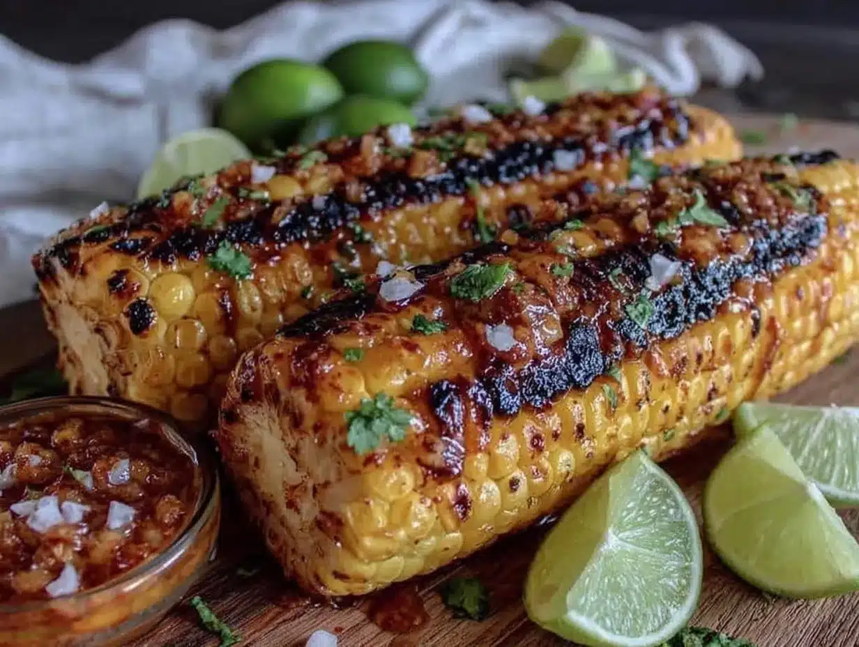 grilled corn on the cob with chili lime butter preparation steps