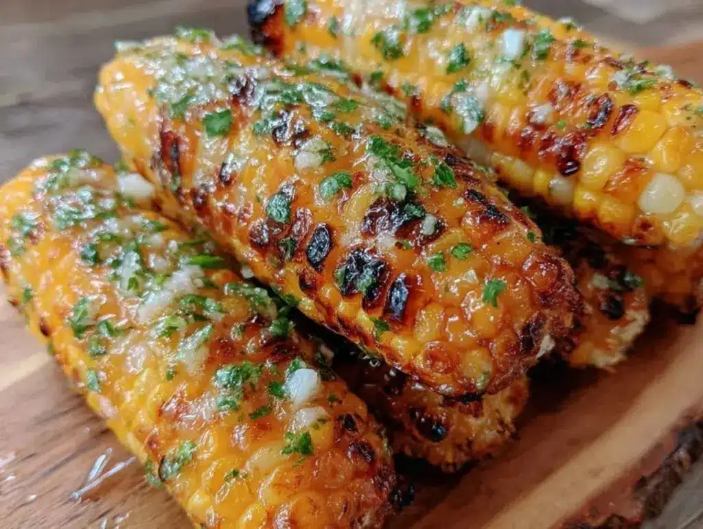 grilled corn on the cob with cilantro lime butter - featured image