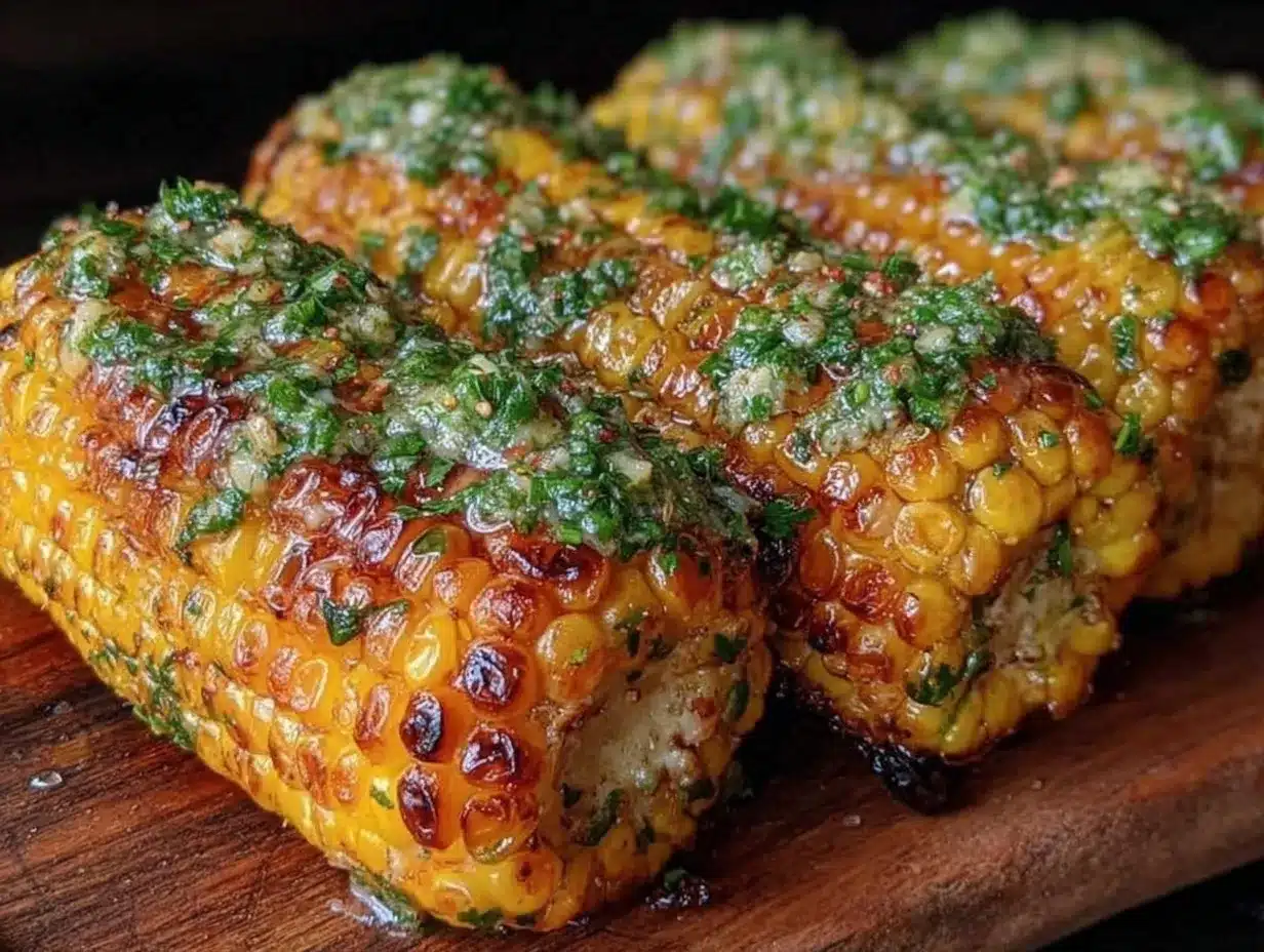 grilled corn on the cob with cilantro lime butter preparation steps