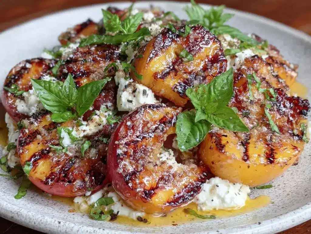 grilled nectarine and burrata salad - featured image