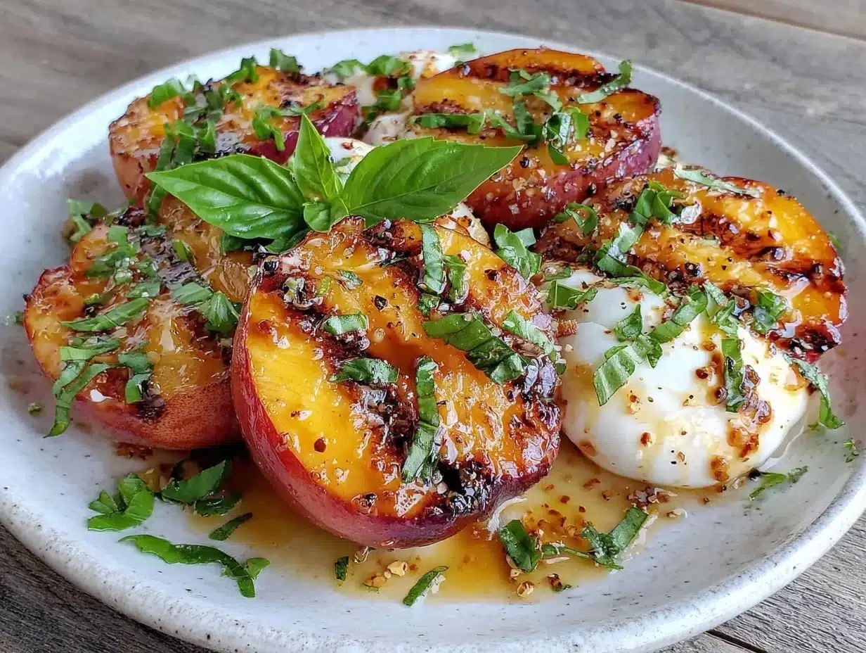 grilled nectarine and burrata salad preparation steps