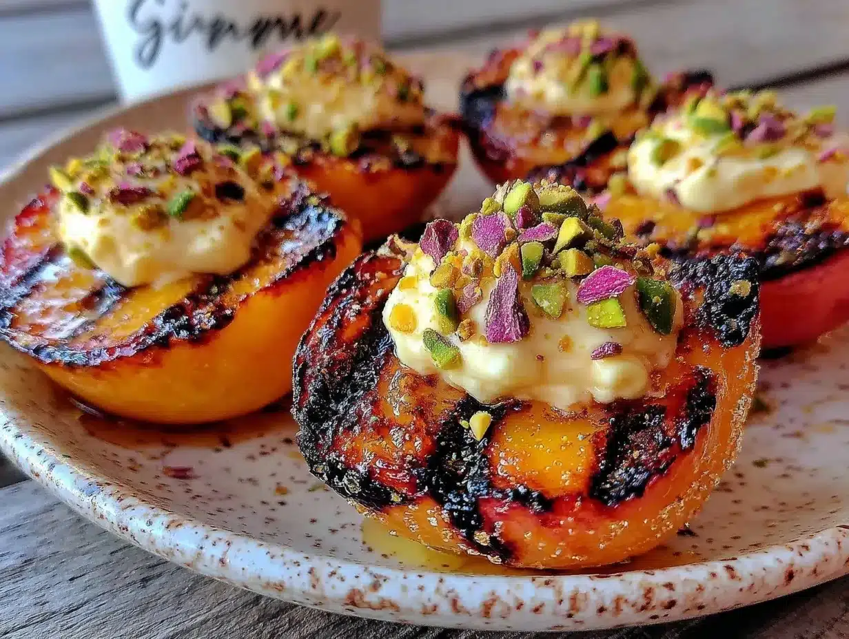 grilled peaches recipe preparation steps