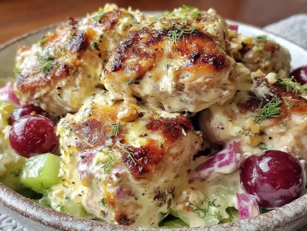 healthy high-protein Greek yogurt chicken salad - featured image