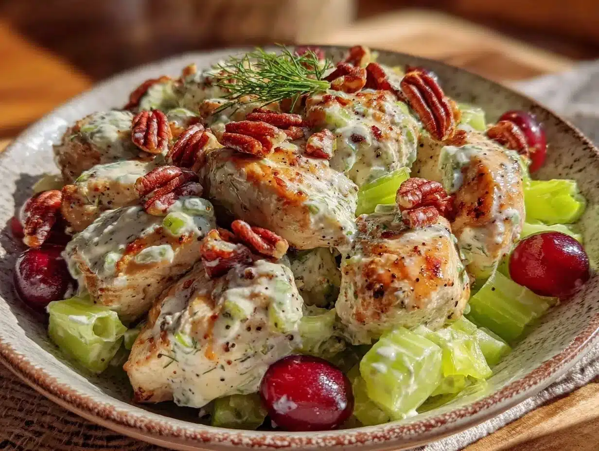 healthy high-protein Greek yogurt chicken salad preparation steps