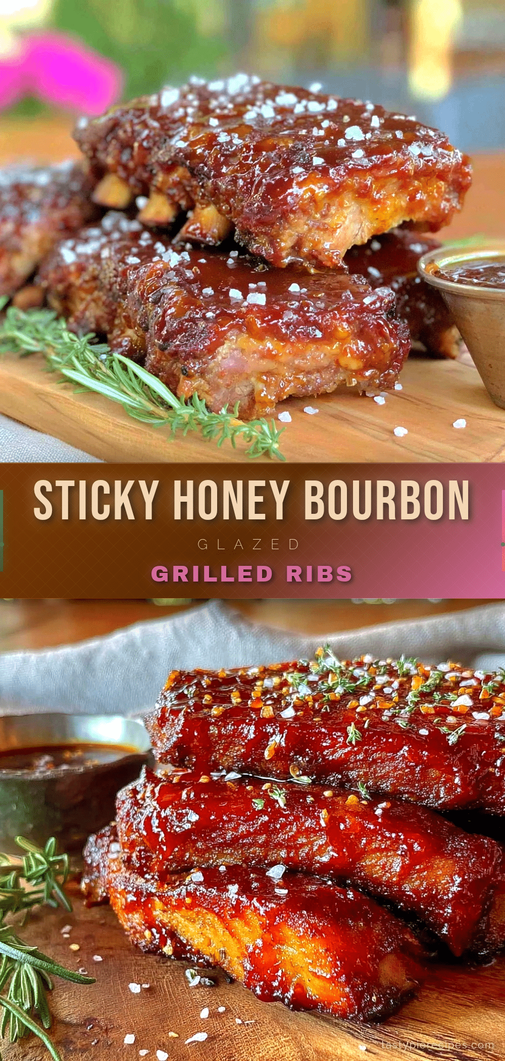 honey bourbon glazed grilled ribs recipe