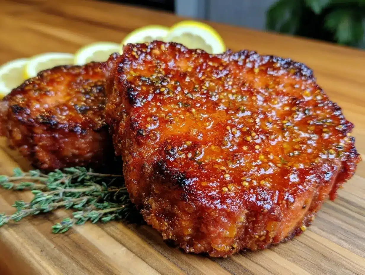 honey mustard glazed grilled ham steaks preparation steps