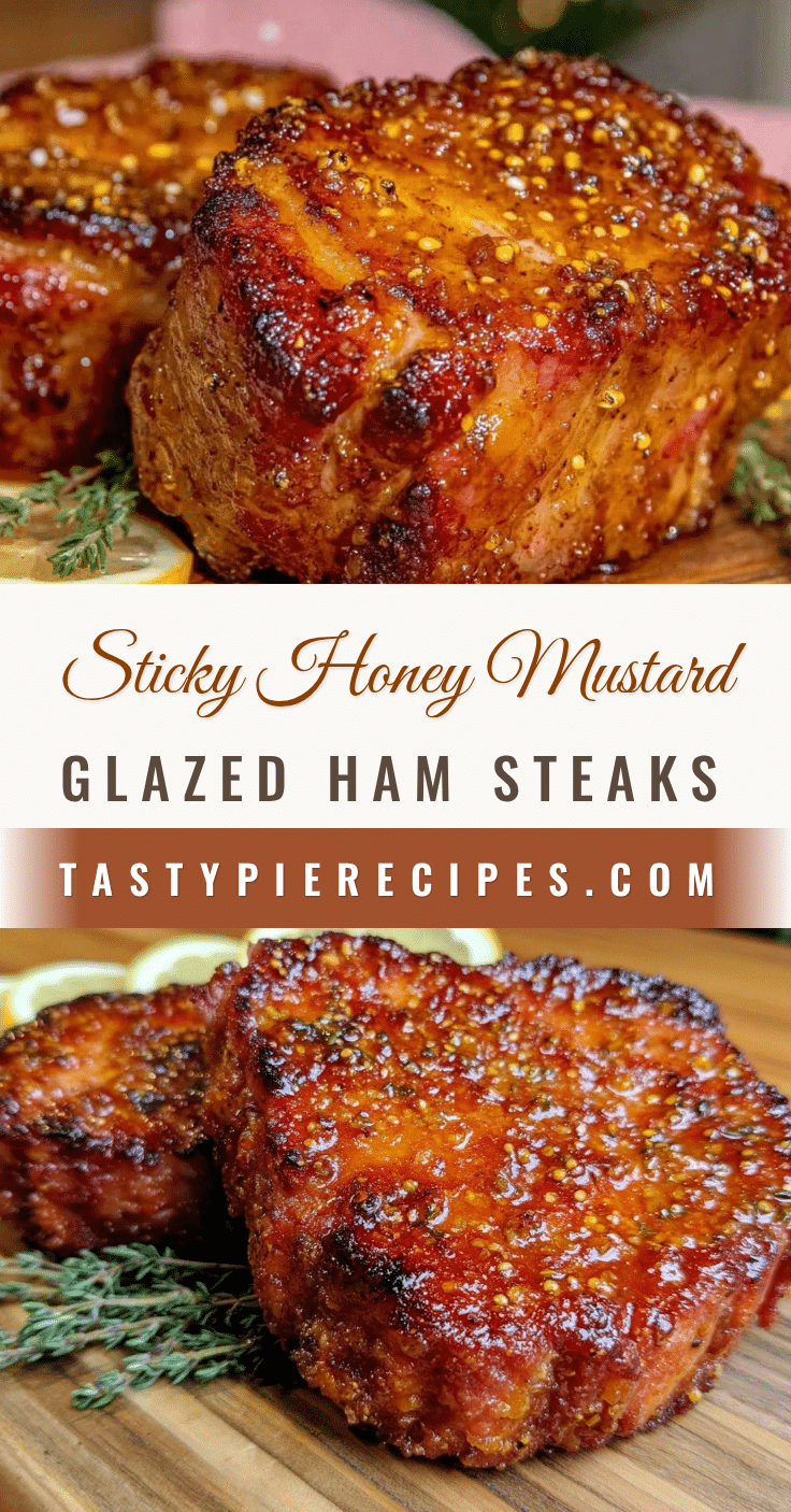 honey mustard glazed grilled ham steaks recipe