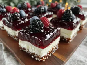layered berry jello shots - featured image