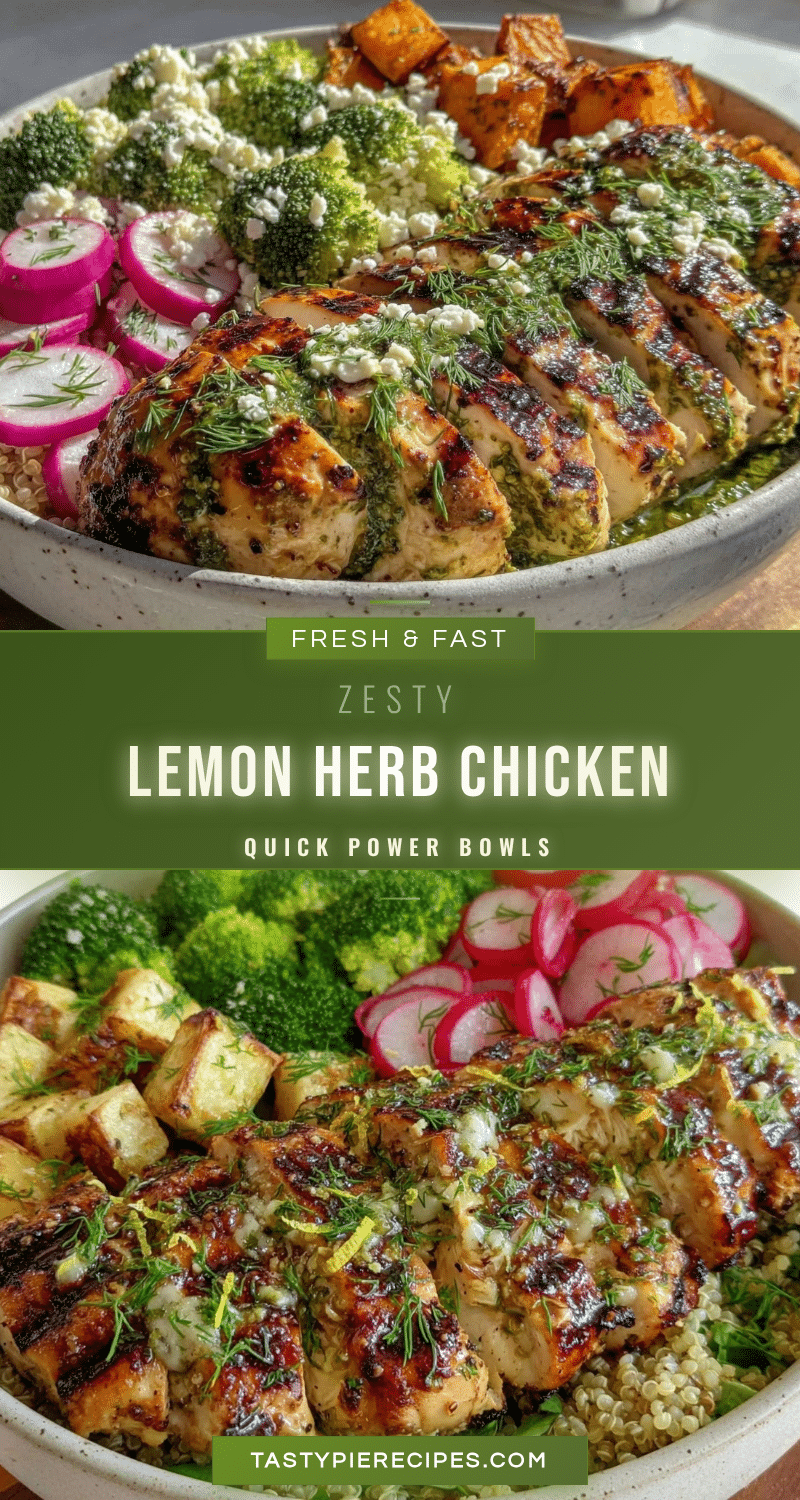 lemon herb grilled chicken power bowls recipe