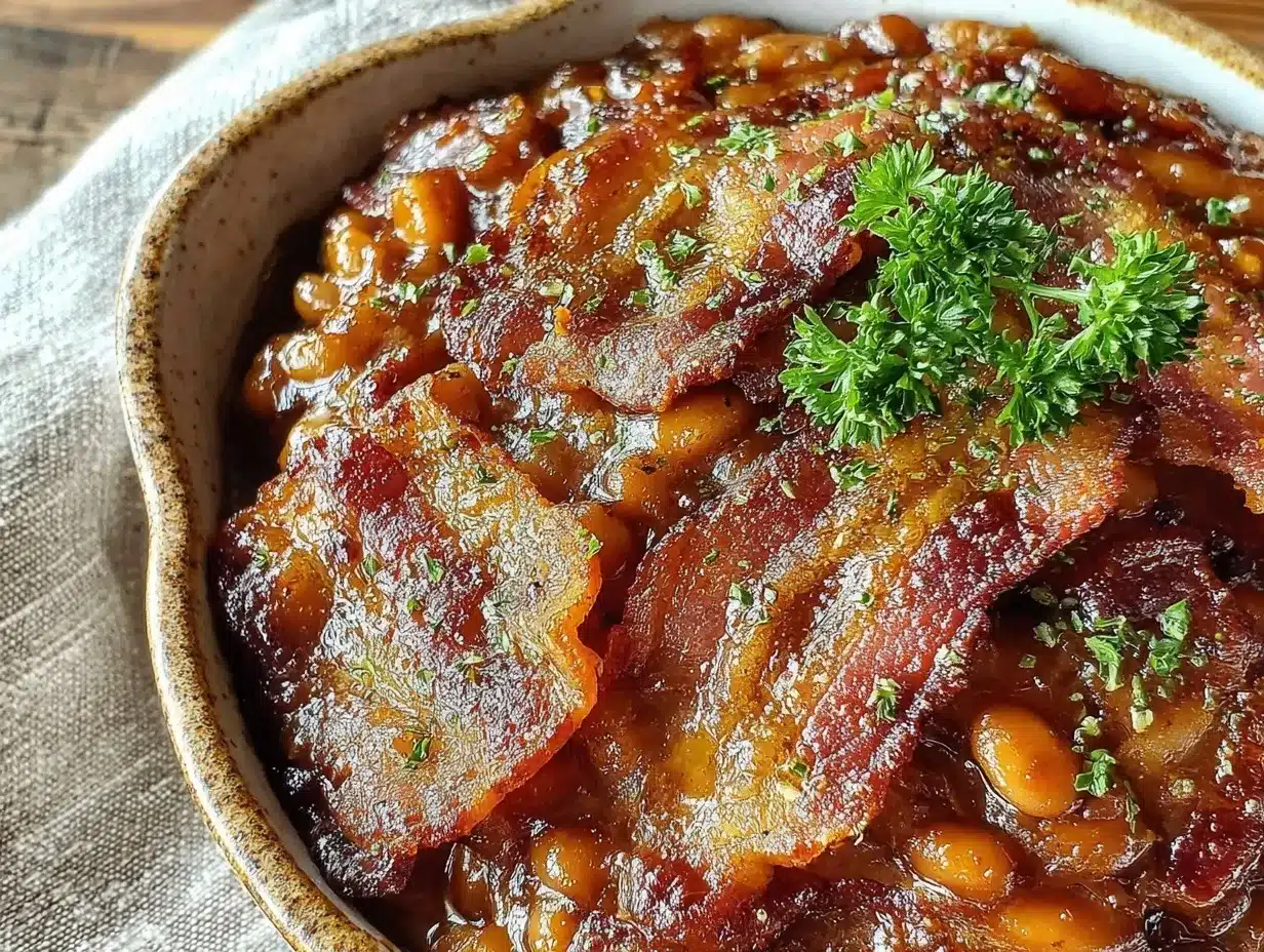 maple bourbon baked beans preparation steps