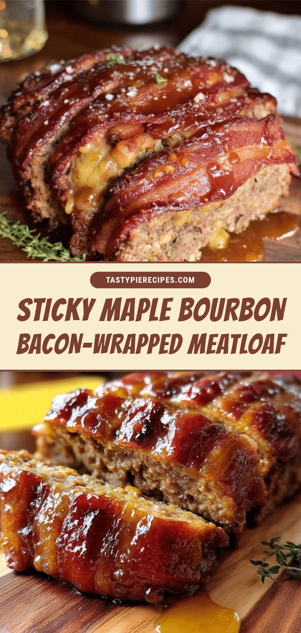 maple bourbon glazed bacon-wrapped meatloaf recipe