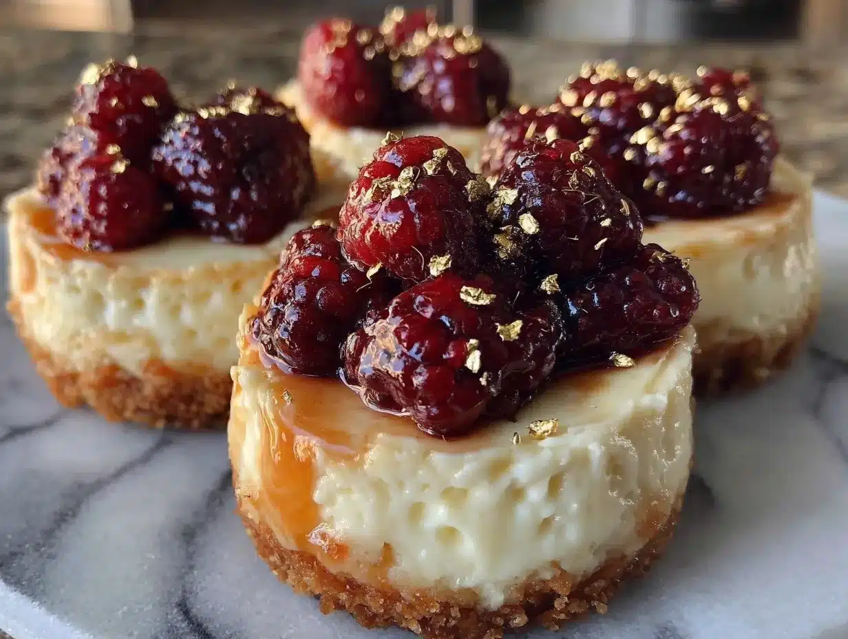 mini champagne raspberry cheesecakes preparation steps