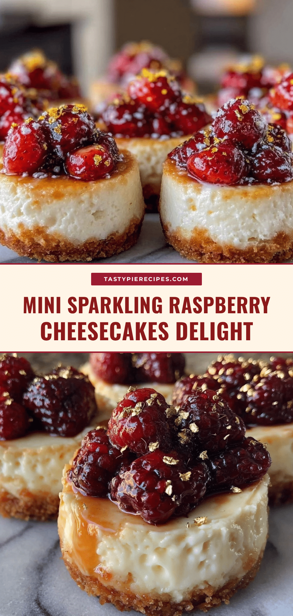 mini champagne raspberry cheesecakes recipe
