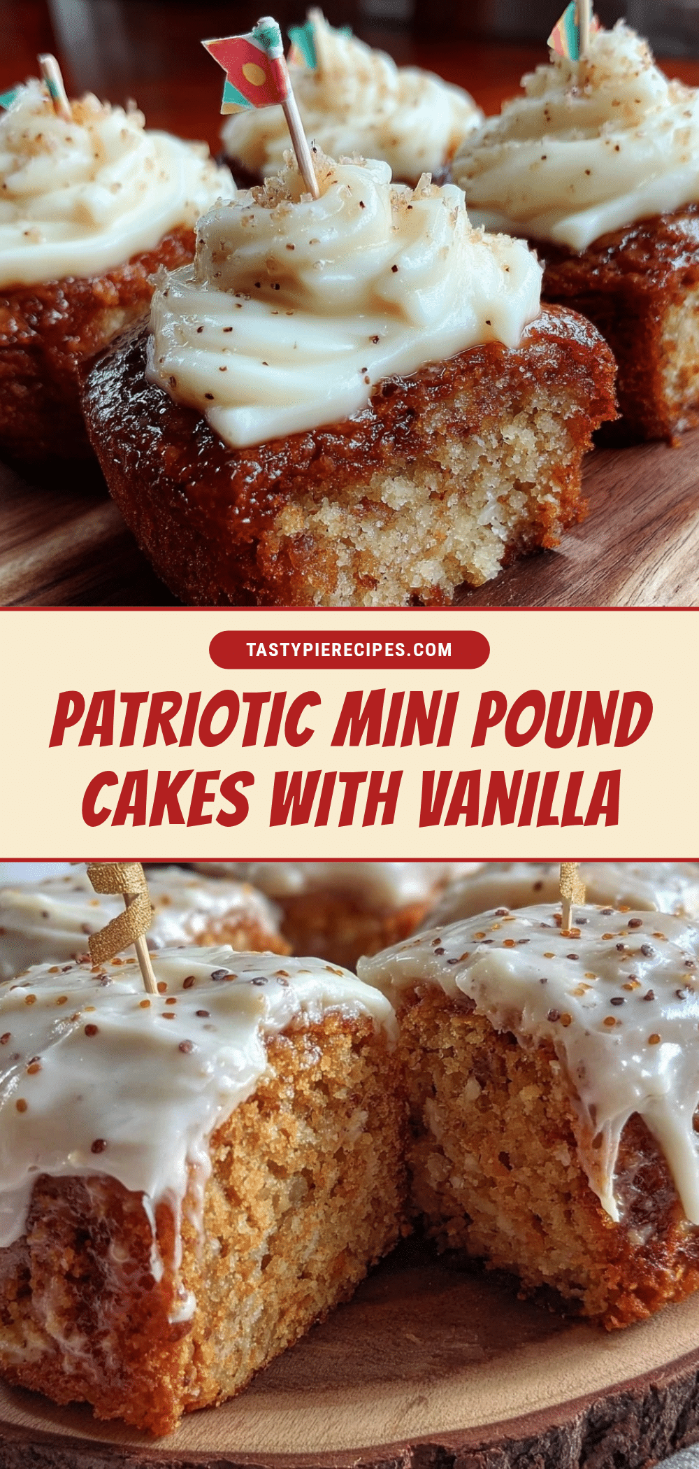mini flag pound cakes recipe