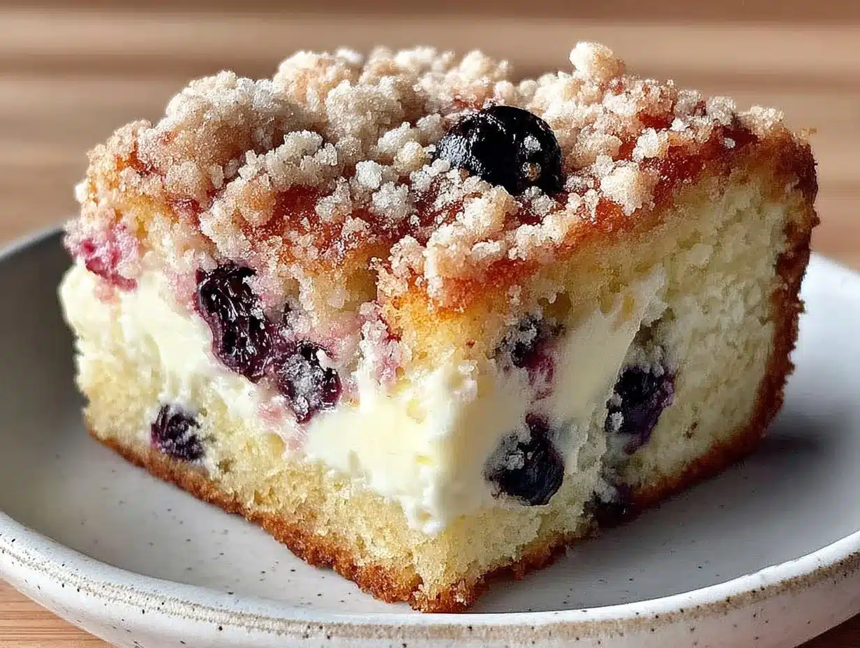 moist blueberry cream cheese coffee cake preparation steps