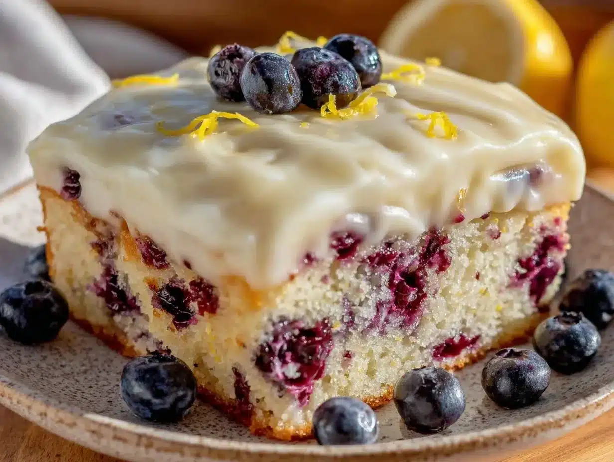 moist blueberry lemon pound cake preparation steps