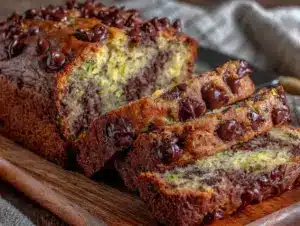 moist chocolate chip zucchini bread no nuts - featured image