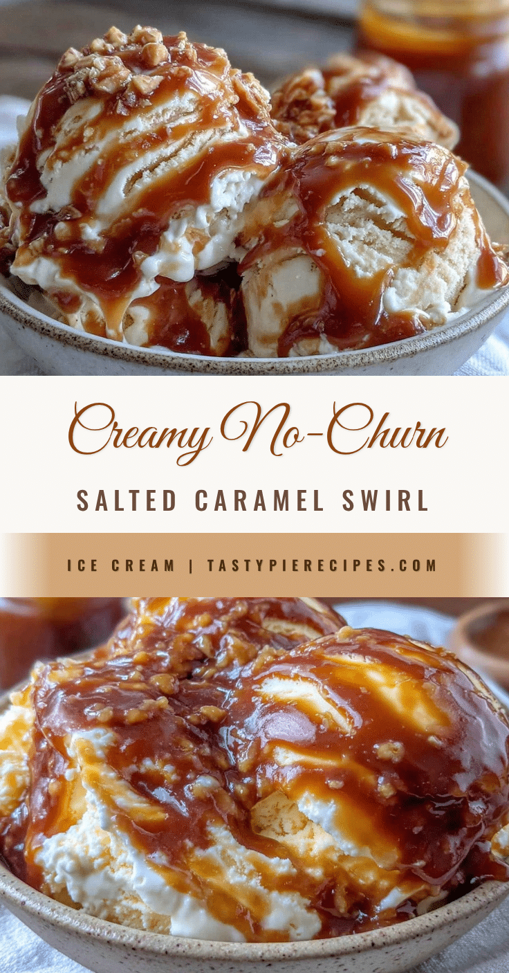 no-churn salted caramel swirl ice cream recipe