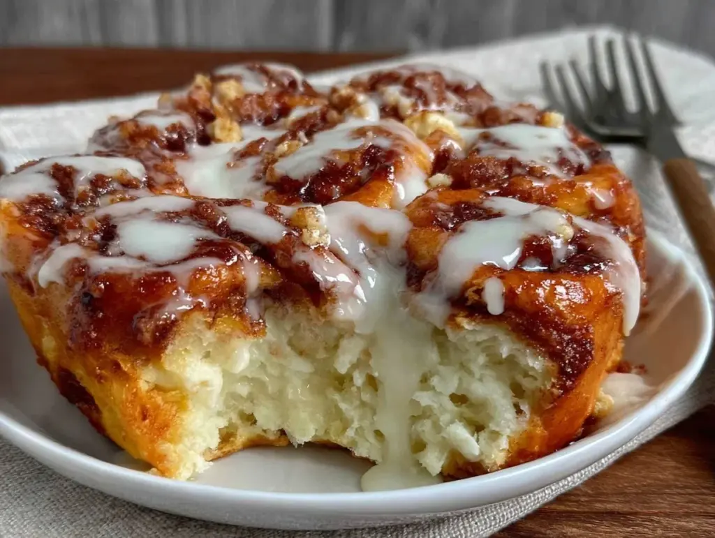 overnight cinnamon roll casserole - featured image