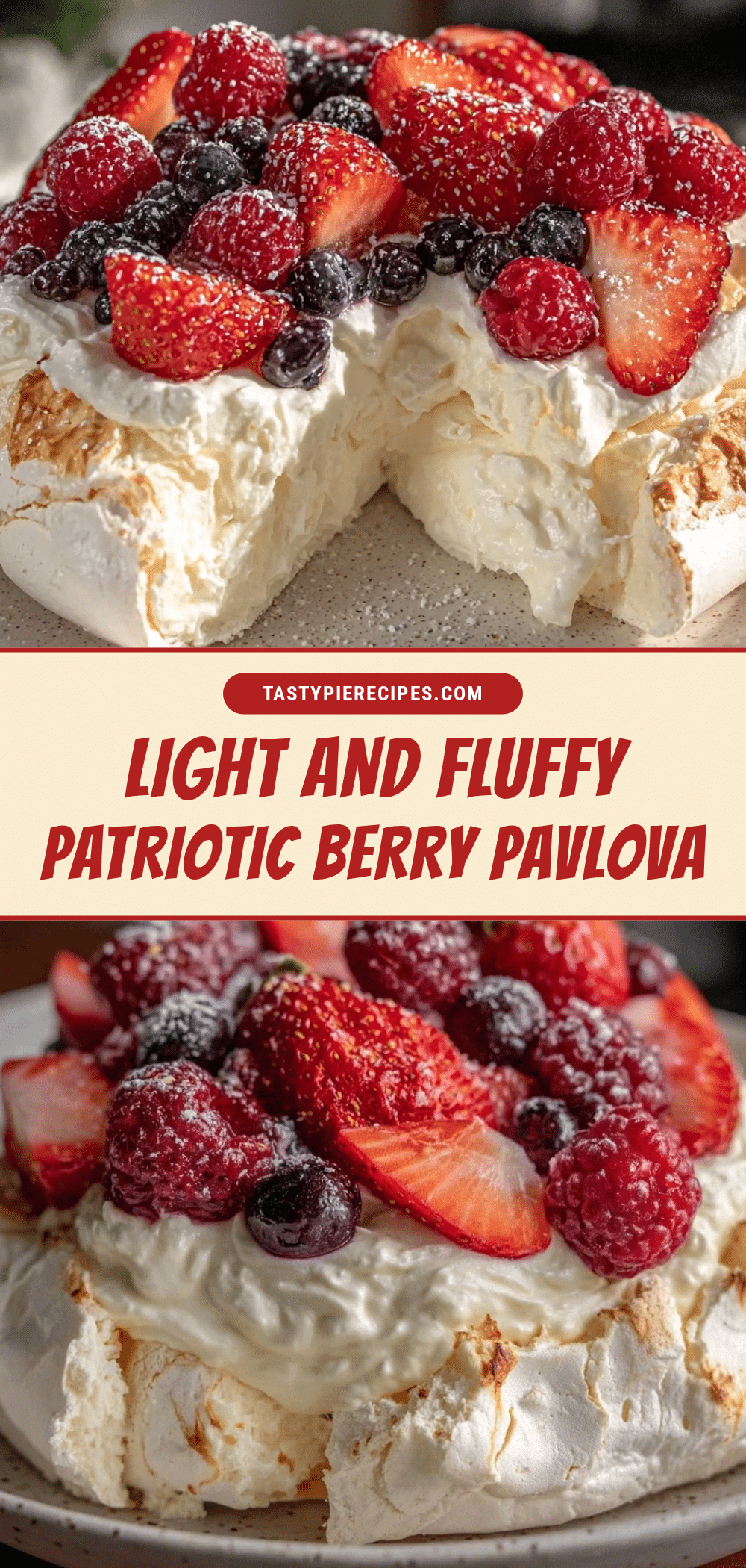 patriotic berry pavlova recipe