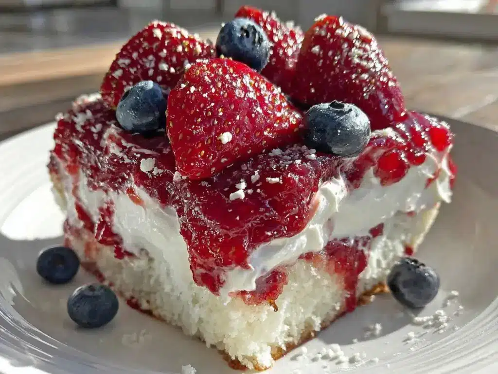 patriotic poke cake recipe - featured image