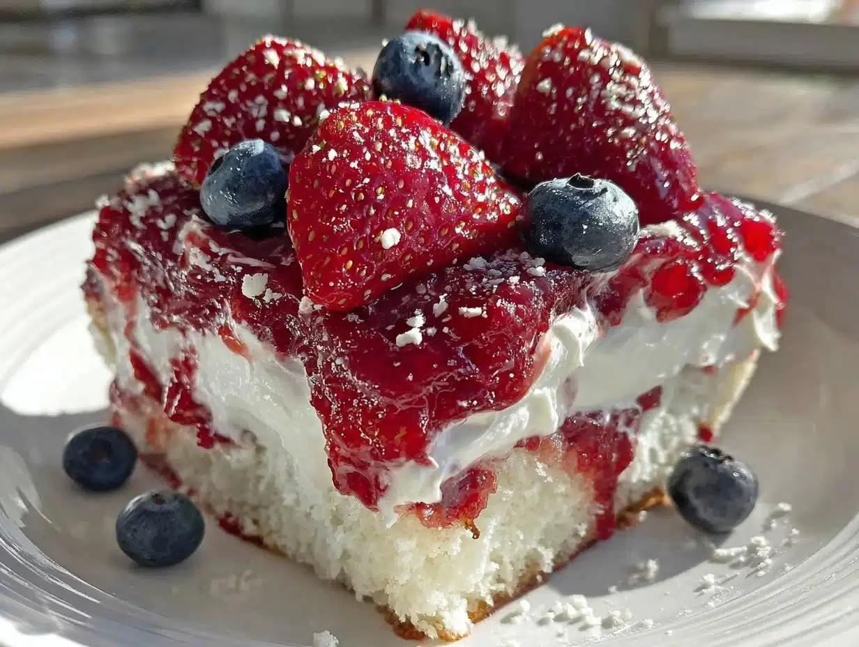 patriotic poke cake recipe - featured image