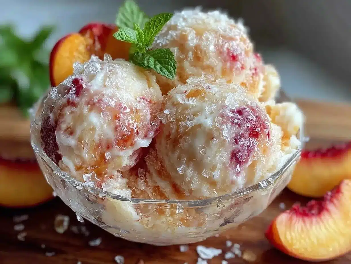 peach bellini prosecco sorbet preparation steps