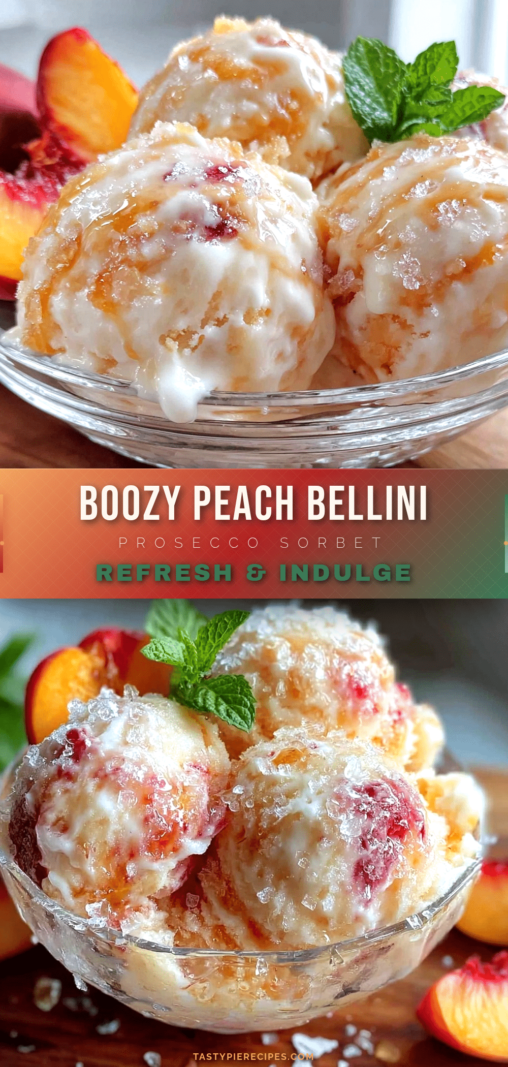 peach bellini prosecco sorbet recipe