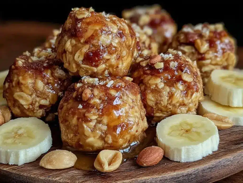 peanut butter banana energy bites - featured image