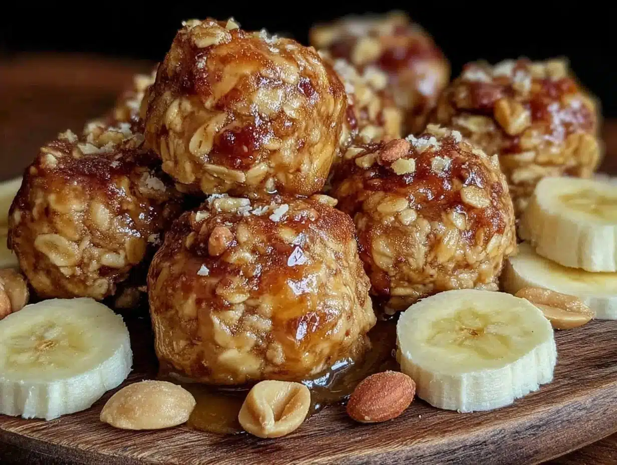 peanut butter banana energy bites - featured image