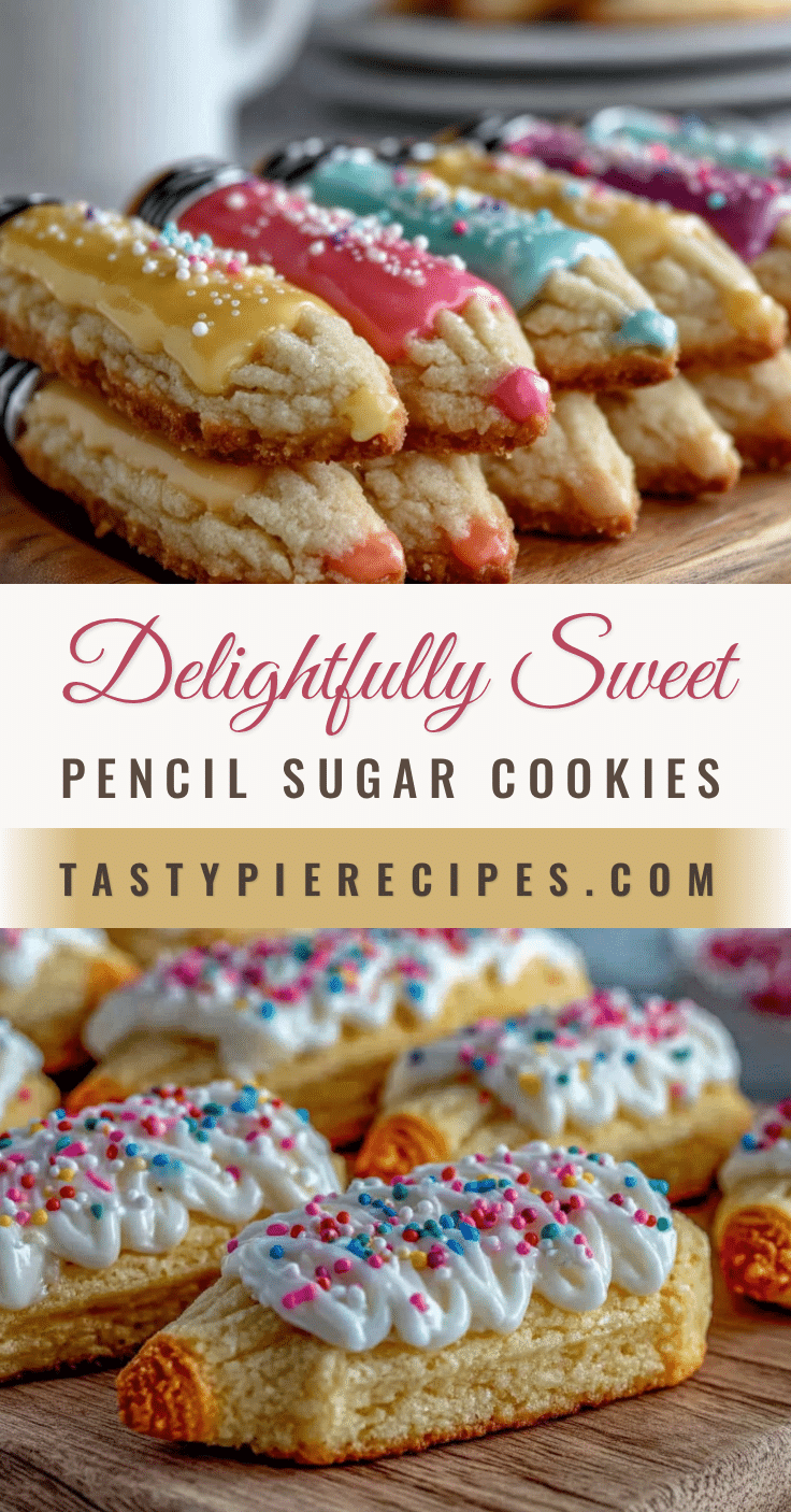 pencil-shaped sugar cookies recipe
