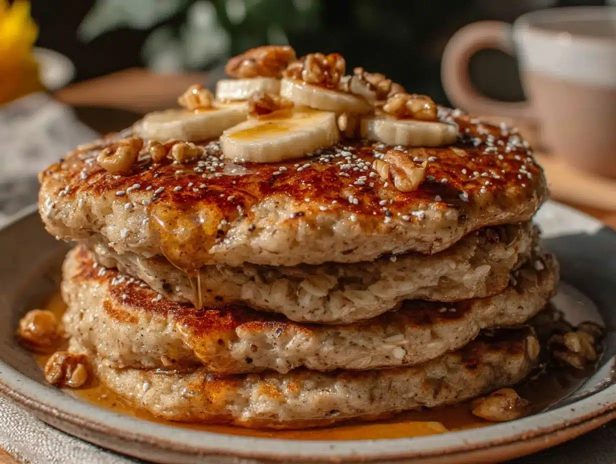 protein-packed banana oat pancakes - featured image