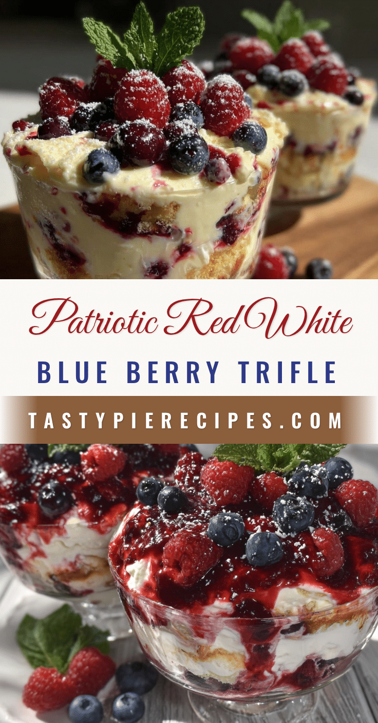 red white and blue berry trifle recipe
