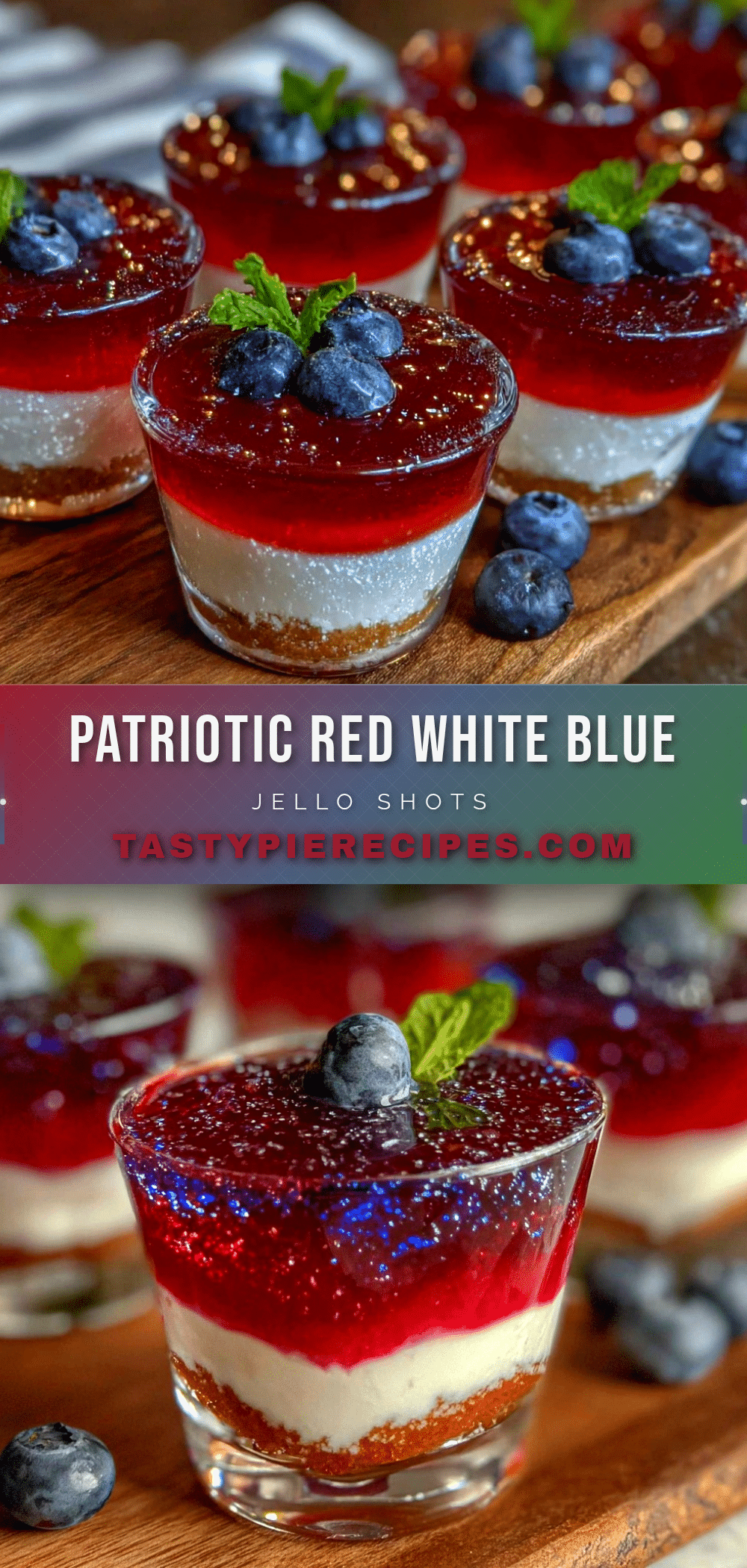 red white blue layered jello shots recipe