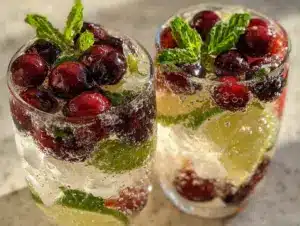 Refreshing Cherry Lime Vodka Spritzer - featured image