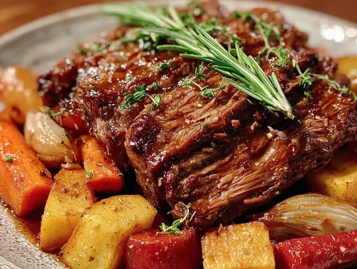 slow cooker pot roast preparation steps
