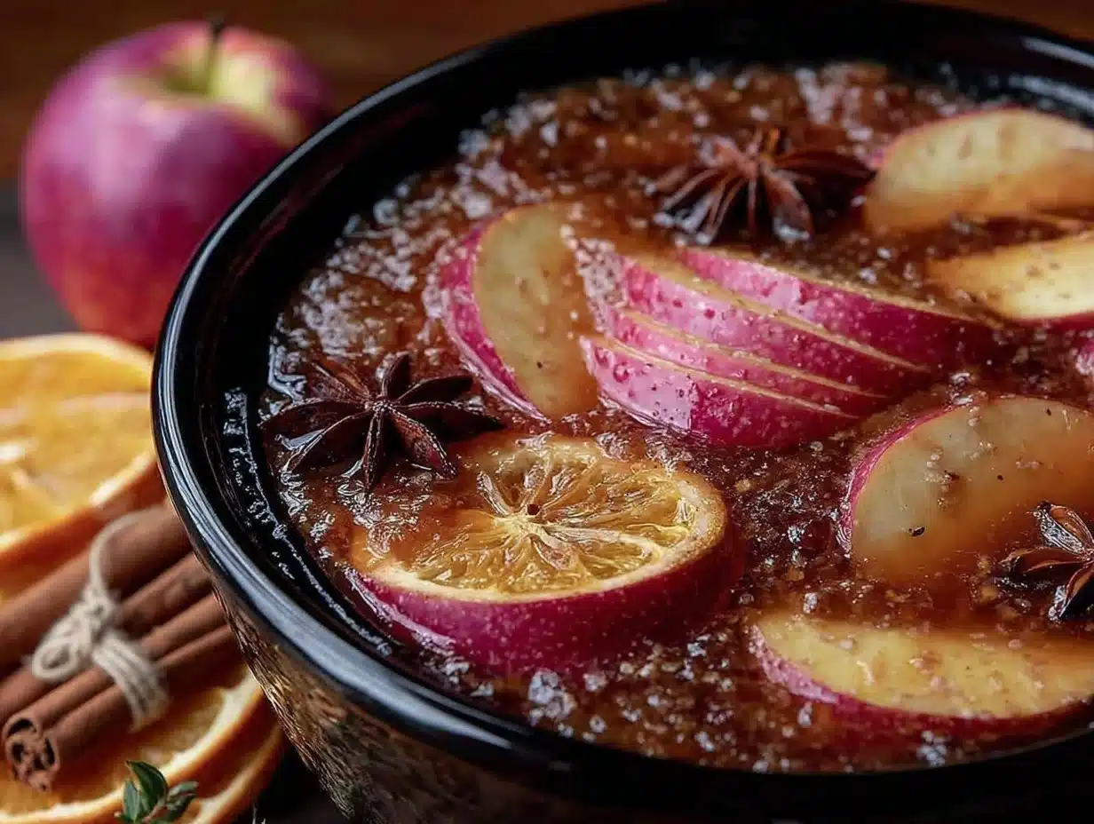 slow cooker spiced apple cider - featured image